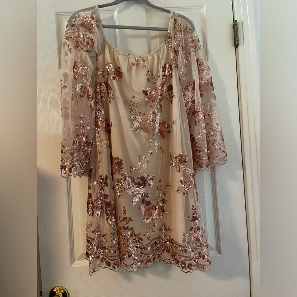 Sequin strapless dress